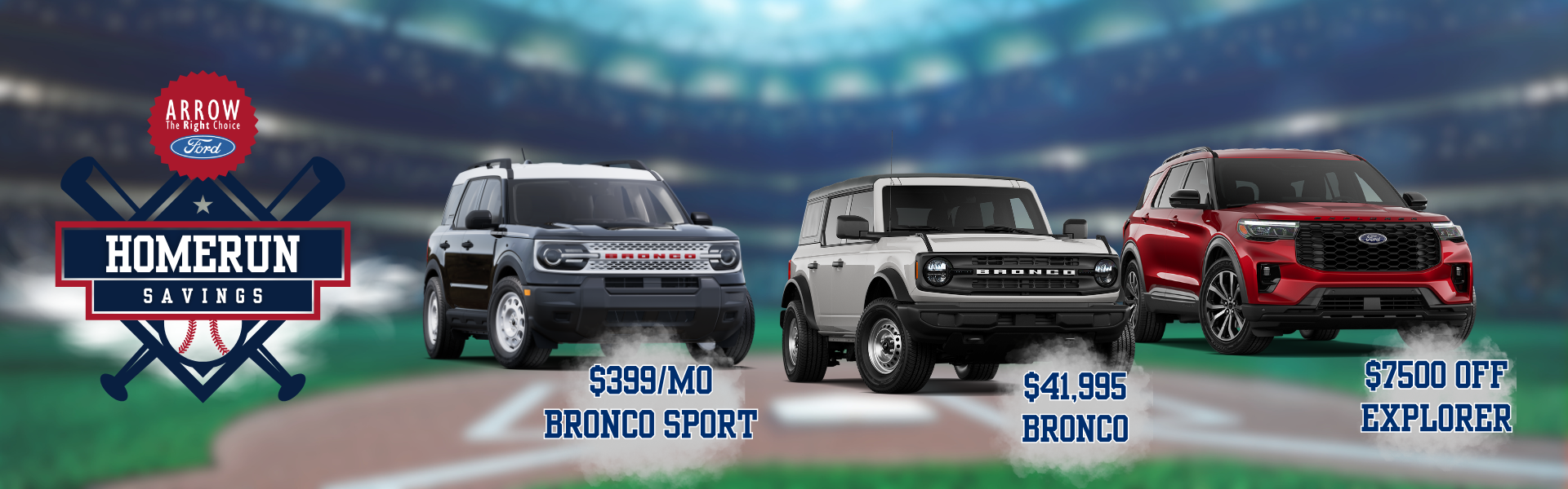Homerun SUV Savings at Arrow Ford in Abilene, TX