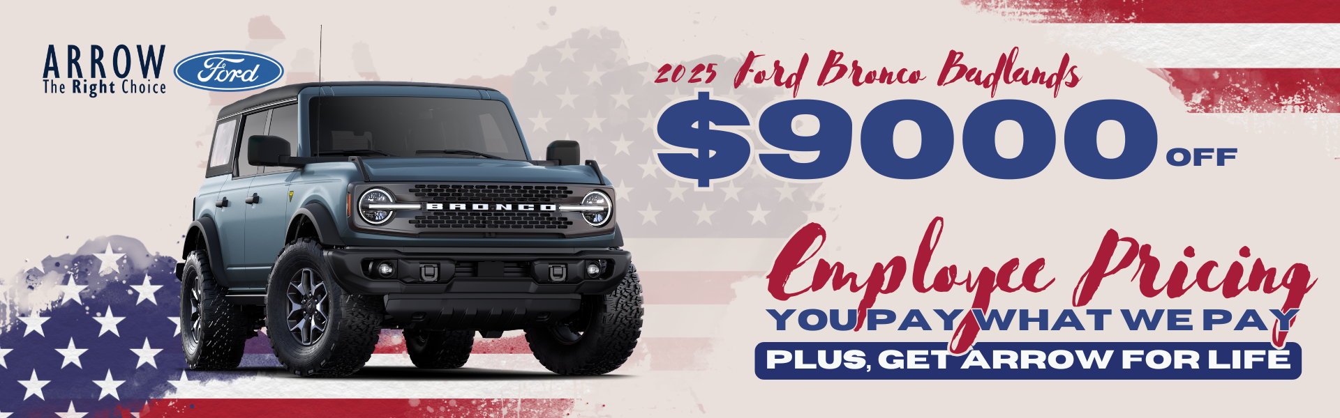 $9,000 OFF Ford Bronco at Arrow Ford