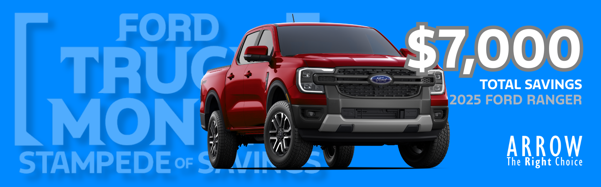 Offer: $7000 Off 2025 Ford Ranger with Truck Month logo