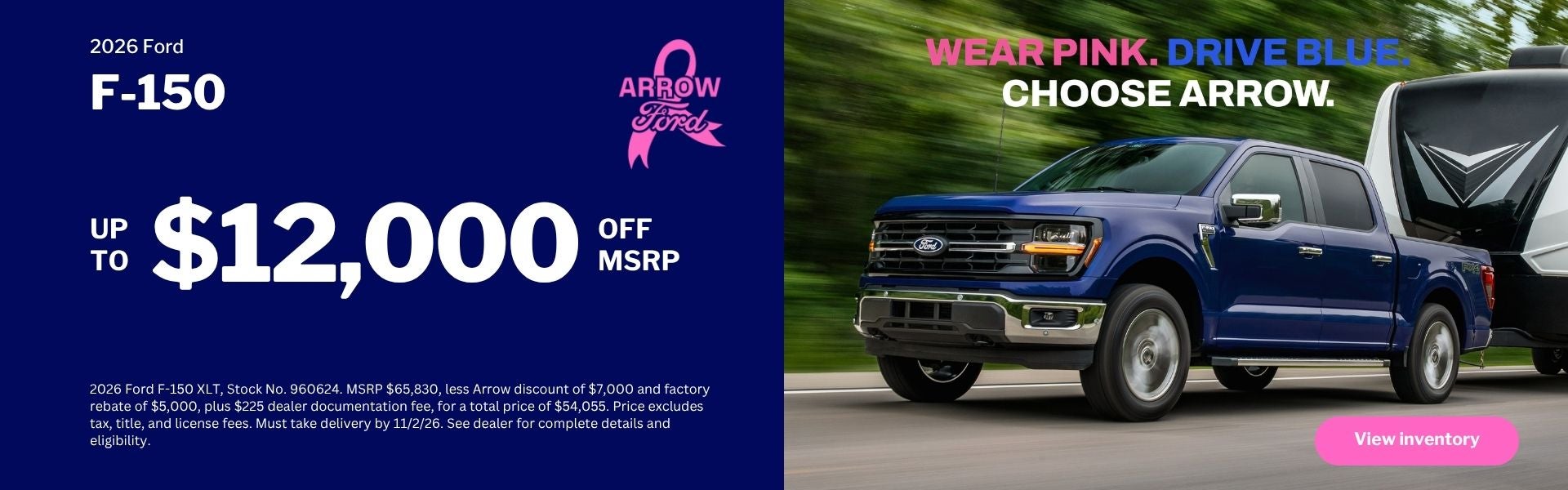 Save up to $12000 on Ford F-150 at Arrow Ford in Abilene, TX