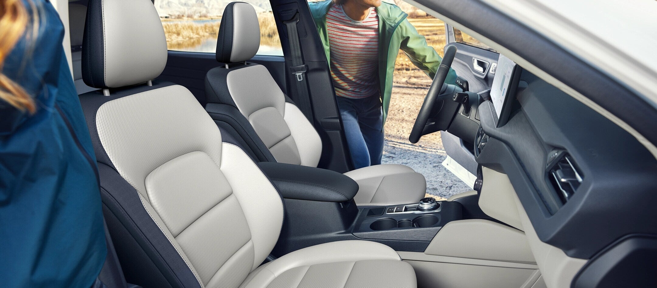 The interior design of a ford escape.
