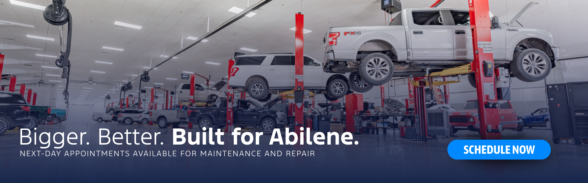 Photo of new service center with link to schedule service