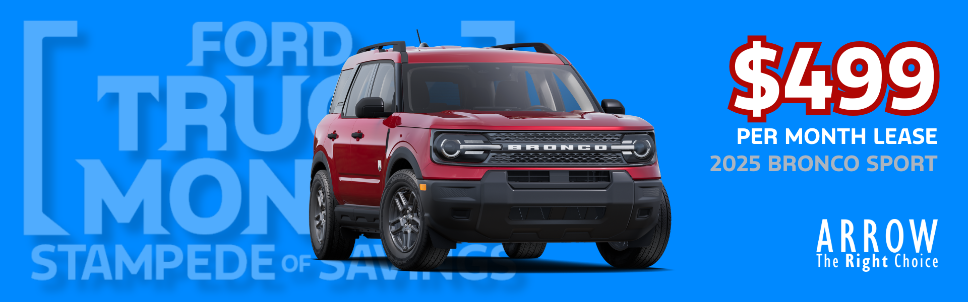 $499 Per Month Lease on Bronco Sport at Arrow Ford